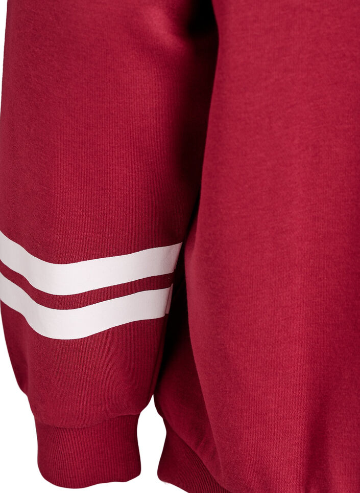 Sweatshirt met statementdetail, Rood, Packshot image number 3