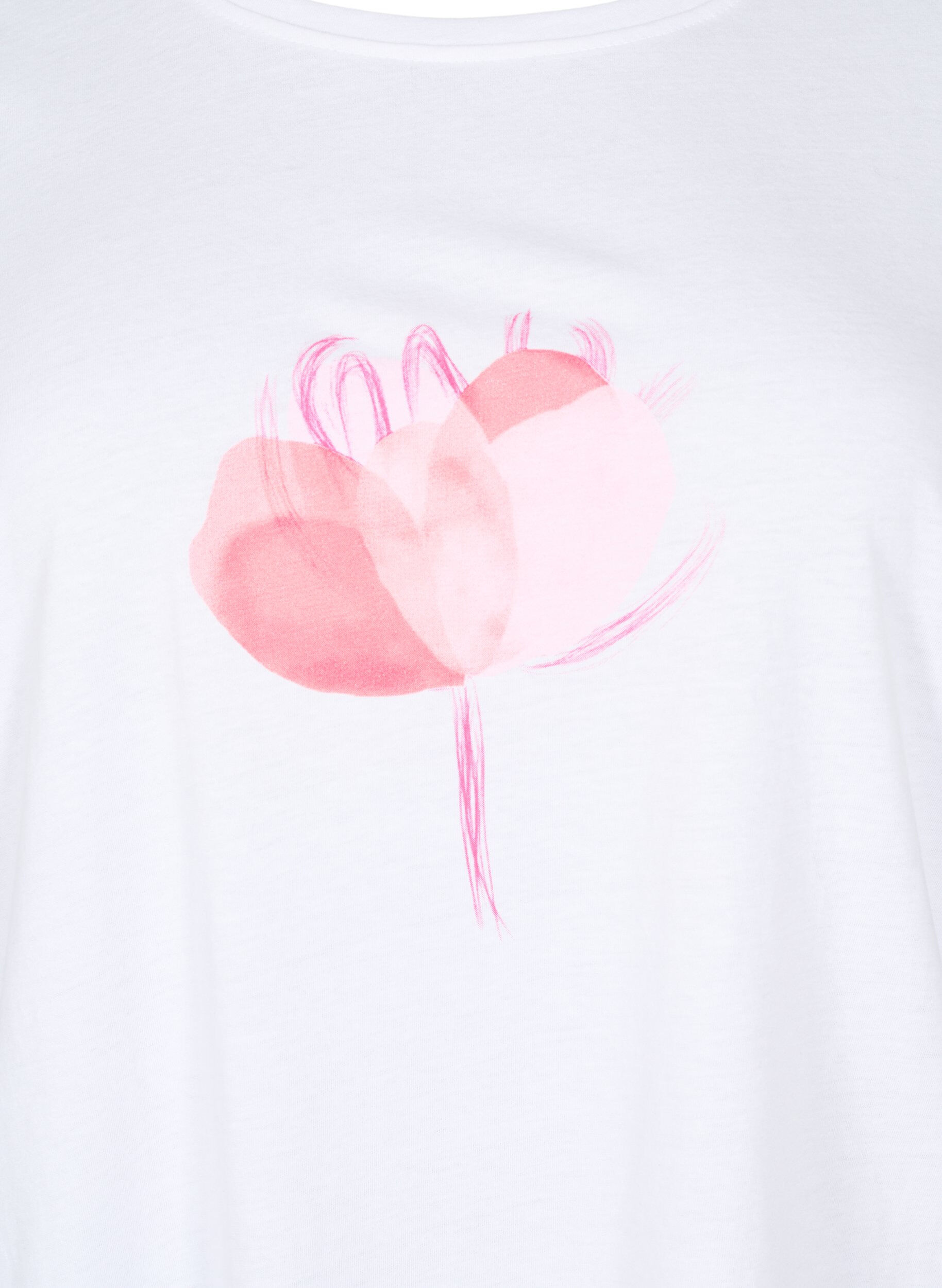 Zizzi FLASH - T-shirt met motief, Wit, Packshot image number 2