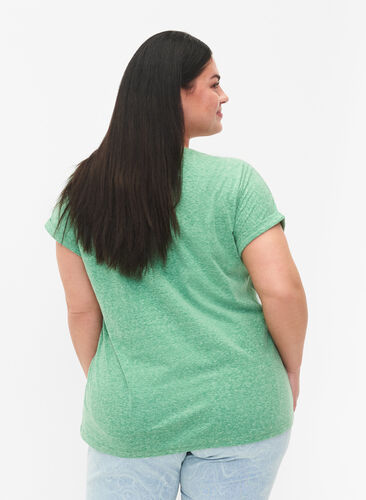 Gemêleerd t-shirt met korte mouwen, Jolly Green Mél, Model image number 1