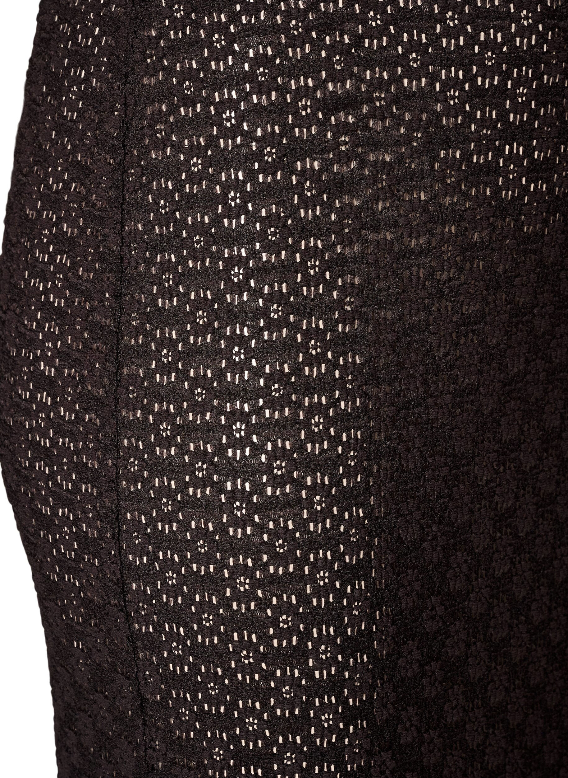 ZizziMaxirok met ajourpatroon, Zwart, Packshot image number 2