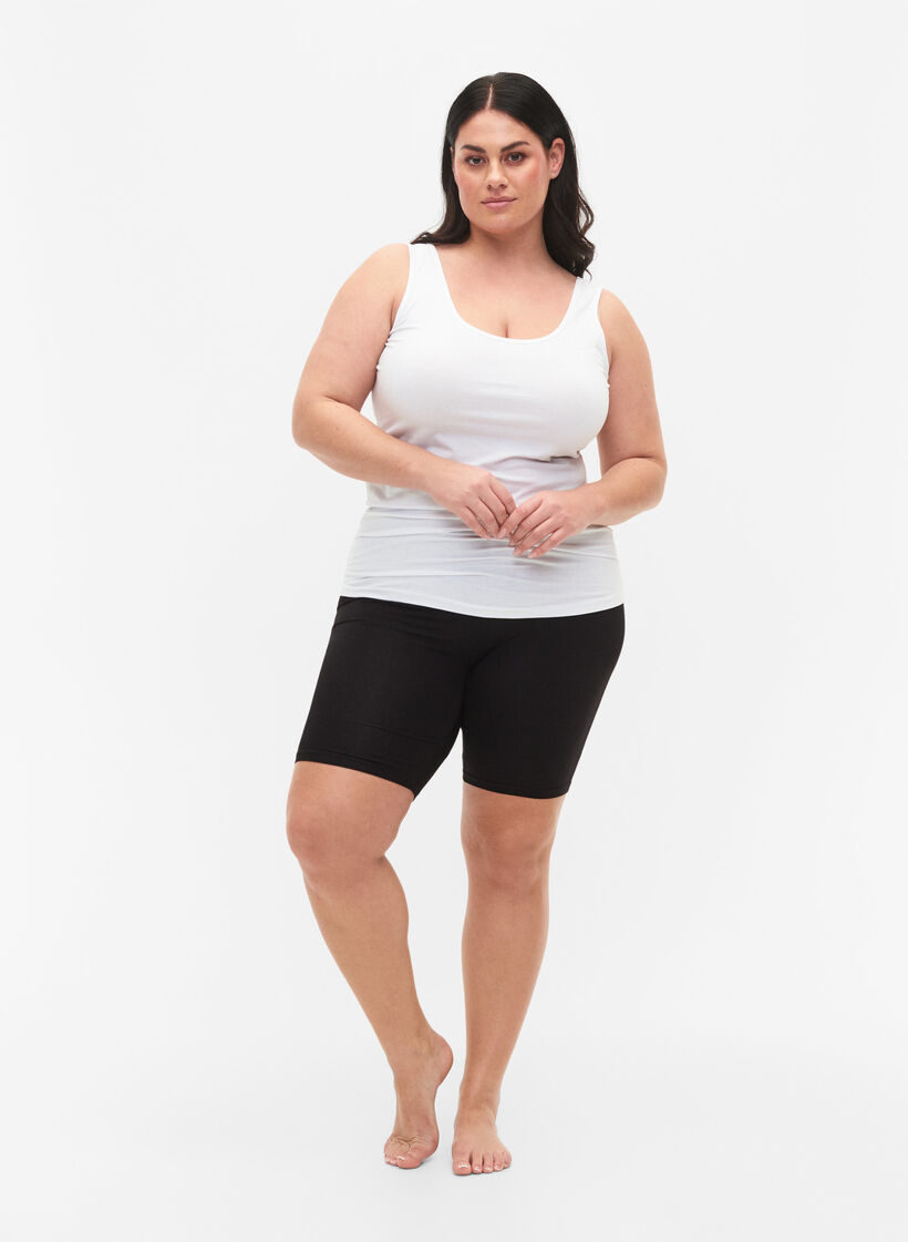 2-pack viscose fietsbroek, Zwart, Model image number 1