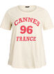 T-shirt met print, Vanille, Packshot image number 0