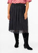Rok van mesh met glitters, Black, Model image number 2