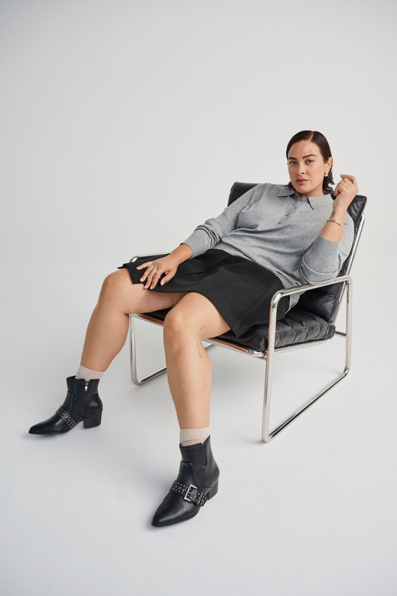 Enkellaars met gesp, , Model