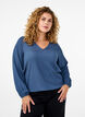 FLASH - Blouse met textuur en lange mouwen, Sargasso Sea, Model image number 0