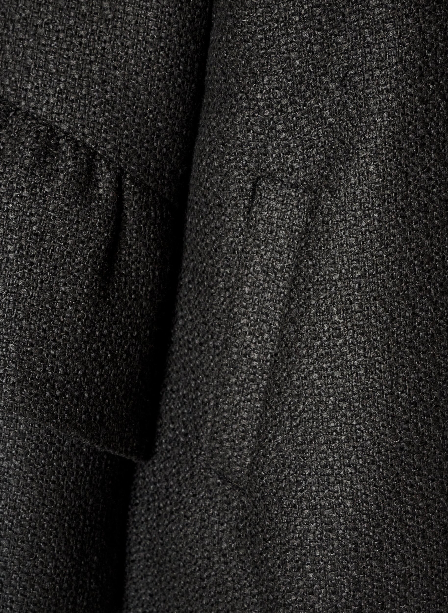 ZizziBoucl&eacute; jasje met ruchesdetails, Zwart, Packshot image number 3
