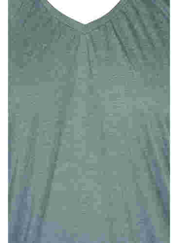 	 Gemêleerd t-shirt met elastische rand, Balsam Green Mél, Packshot image number 2