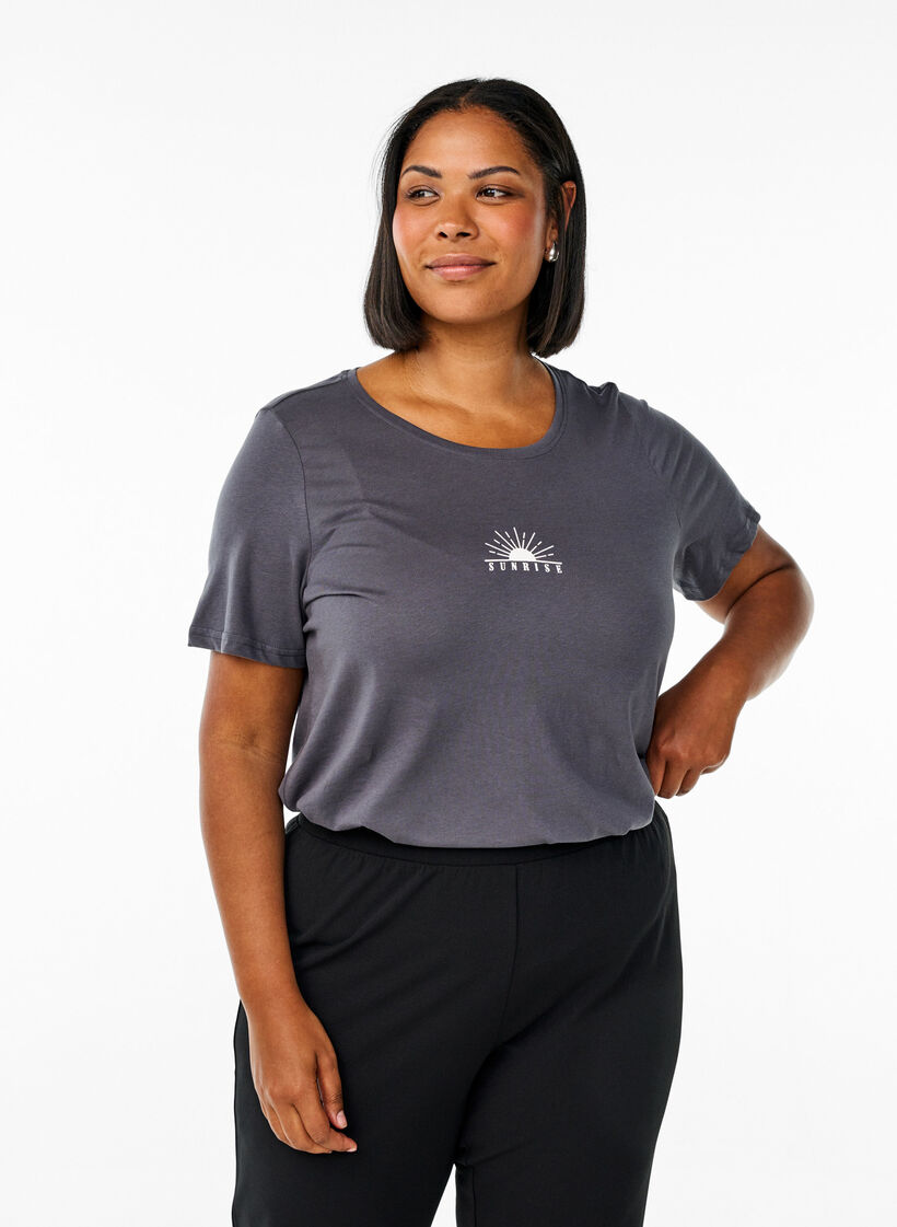 FLASH - T-shirt met motief, Grijs, Model image number 0