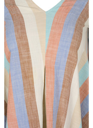 Gestreepte kastoenen jurk met a-lijn, Multi Stripe, Packshot image number 2