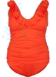 Badpak met ruches en uitneembare inzetstukken, Oranje