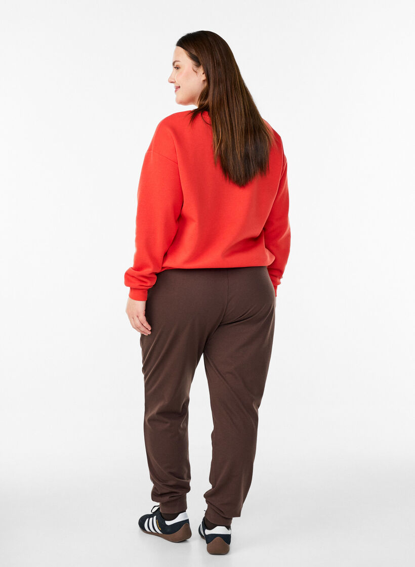 Sweatshirt met motief aan de voorkant, Rood, Model image number 2