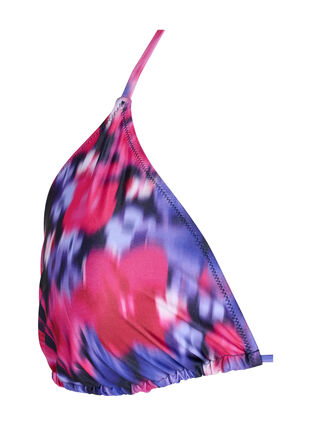 Driehoekige bikinitop met print, Pink Flower AOP, Packshot image number 2