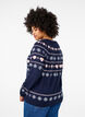 Langarmige gebreide top met kerstmotief, Navy Blazer Comb, Model image number 1