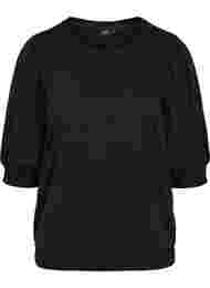 Sweatshirt met 3/4 mouwen, Black