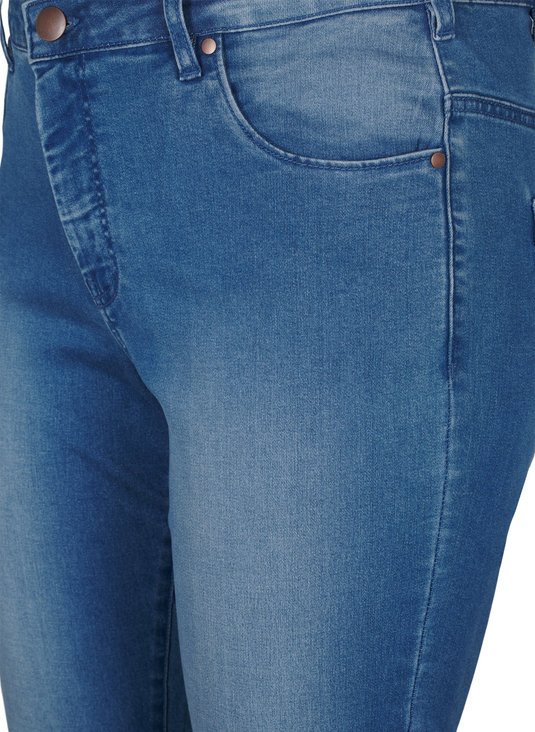 Zizzi Slim fit Emily jeans met normale taille, Blauw, Packshot image number 2