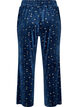 Velours pyjamabroek met all-over print, Blauw, Packshot image number 1