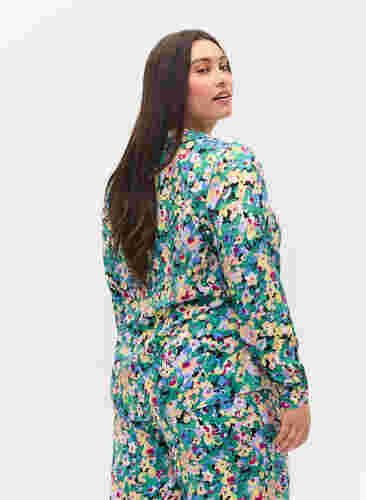 Viscose blouse met print en v-hals, Multi AOP, Model image number 1