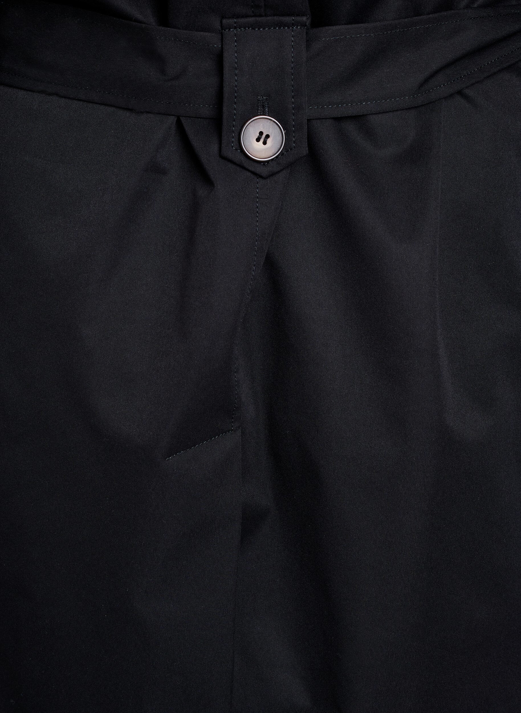 Zizzi Halflange trenchcoat met ceintuur, Black, Packshot image number 4