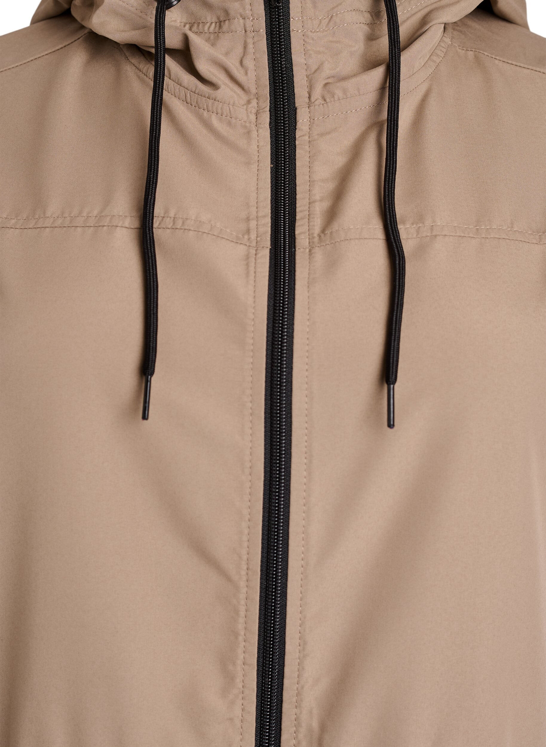 Zizzi FLASH - Lichtgewicht parka met een capuchon, Bruin, Packshot image number 2