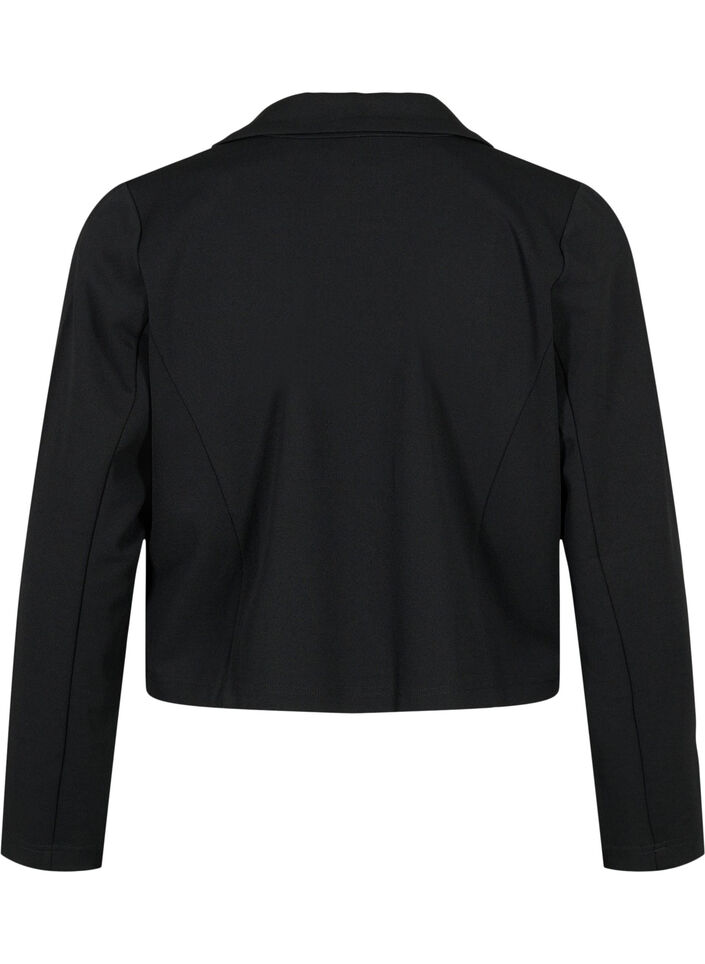 Korte blazer met knoop, Black, Packshot image number 1