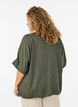 Viscose blouse met crochet detail en knopen, Groen, Model image number 2