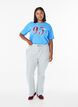 Sportief T-shirt in biologisch katoen, Blauw, Model image number 1