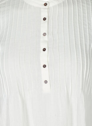 Top met lange mouwen in katoen, Bright White, Packshot image number 2