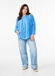 Blouse met geborduurd patroon, Blauw, Model image number 1