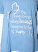 Katoenen T-shirt met V-hals en print aan de voorkant, Blauw, Packshot image number 2