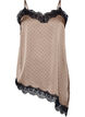 Top met bandjes en een kanten asymmetrische zoom, Beige, Packshot image number 0