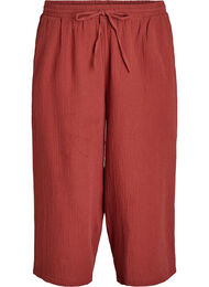 Culotte broek van katoen met hoge taille, Rood