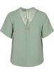 Blouse met korte mouwen en kant, Lily Pad, Packshot image number 1