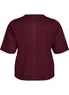 Gebreid vest met hartvormige knopen en korte mouwen, Rood, Packshot image number 1