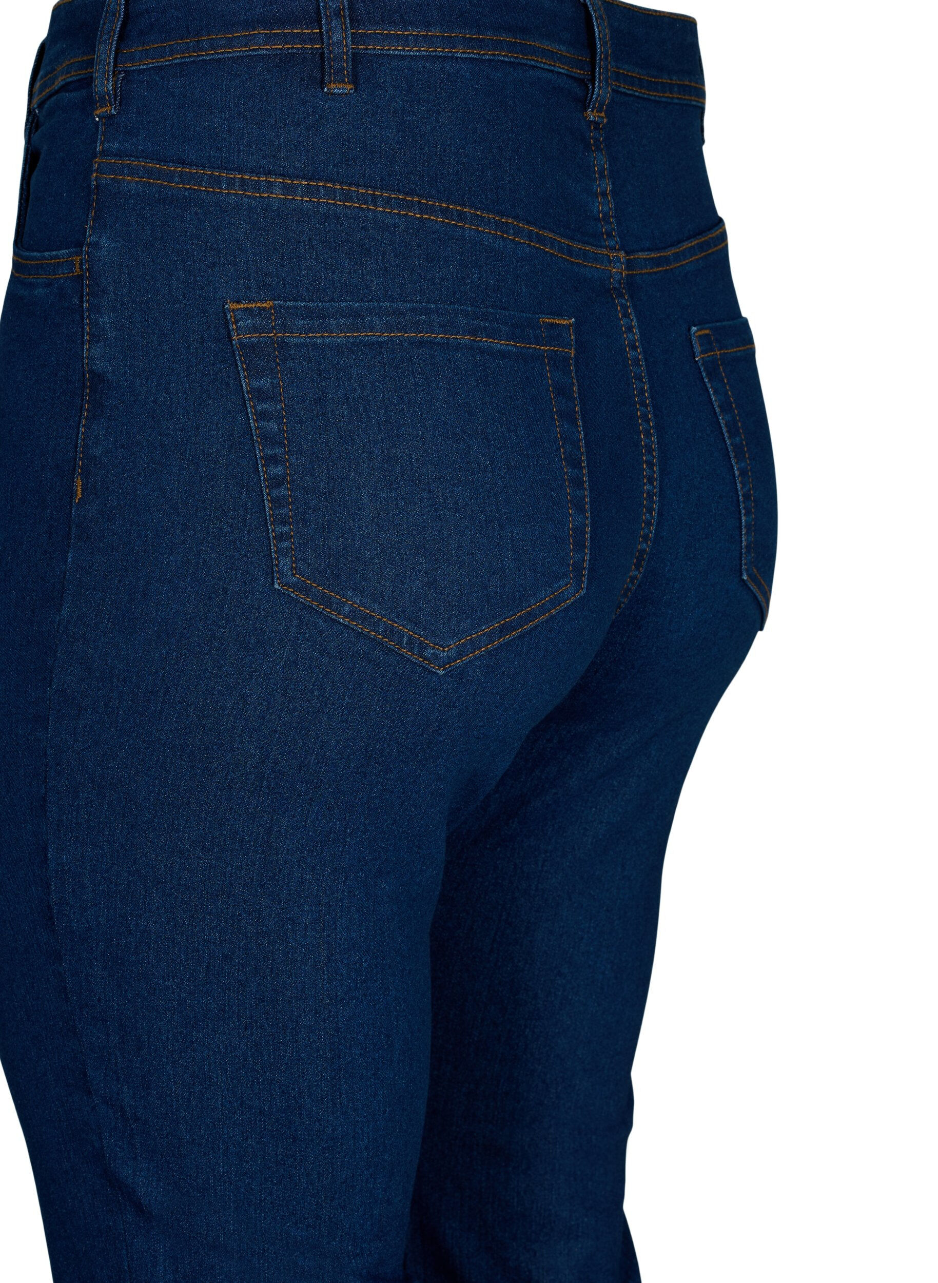 Zizzi FLASH - Hoog getailleerde jeans met bootcut, Blauw, Packshot image number 3