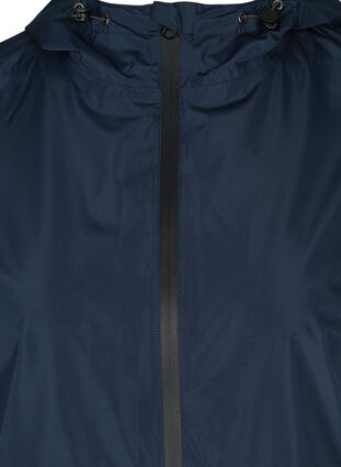Regenjas met verstelbare onderkant en capuchon, Navy Blazer, Packshot image number 2