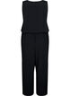 Mouwloze jumpsuit van viscose, Black, Packshot image number 1