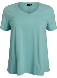 Effen basic katoenen T-shirt, Groen