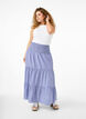 Gestreepte maxi rok met smokwerk, Baja Blue Stripe, Model image number 0