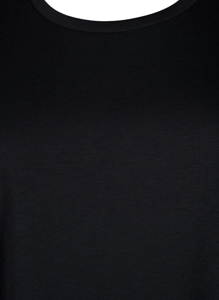 T-shirt in modalmix, Zwart, Packshot image number 2