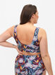 Bikinitop met print en ronde hals, Deep Tropical Print, Model image number 1