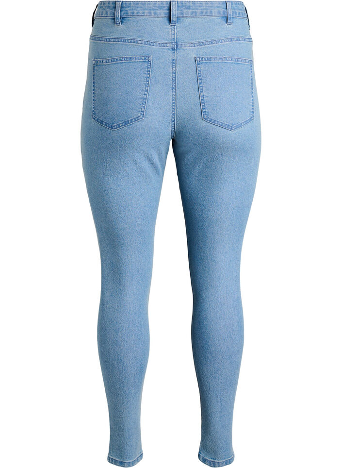 Amy super slim fit jeans met hoge taille, Blauw, Packshot image number 1