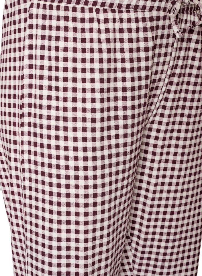 Katoenen pyjamabroek met hoge taille, Rood, Packshot image number 2
