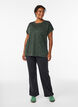 Los workout T-shirt met korte mouwen, Groen, Model image number 1