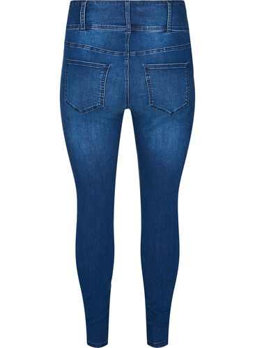 Super slim Bea jeans met extra hoge taille, Blue denim, Packshot image number 1