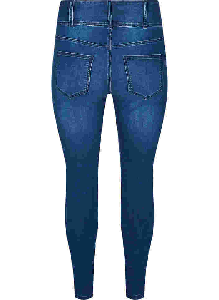 Super slim Bea jeans met extra hoge taille, Blue denim, Packshot image number 1