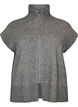 Gebreid gilet met hoge kraag en rits, Grijs, Packshot image number 0