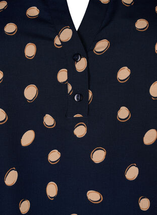 FLASH - Blouse met lange mouwen en print, Blue Double Dot, Packshot image number 2