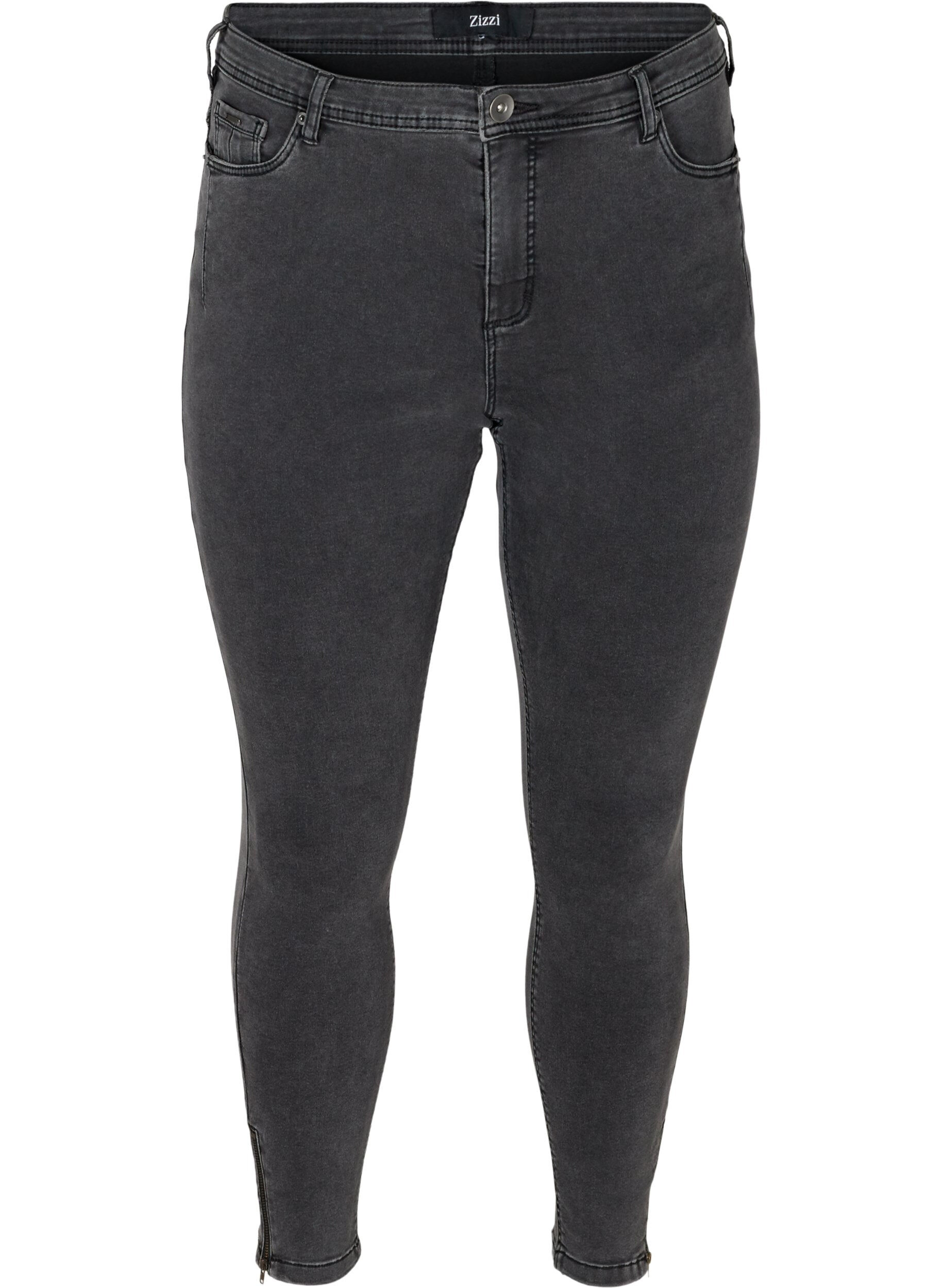 Cropped Amy jeans met rits