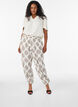 Gepatroonde ballonbroek met hoge taille, Vanille, Model image number 0