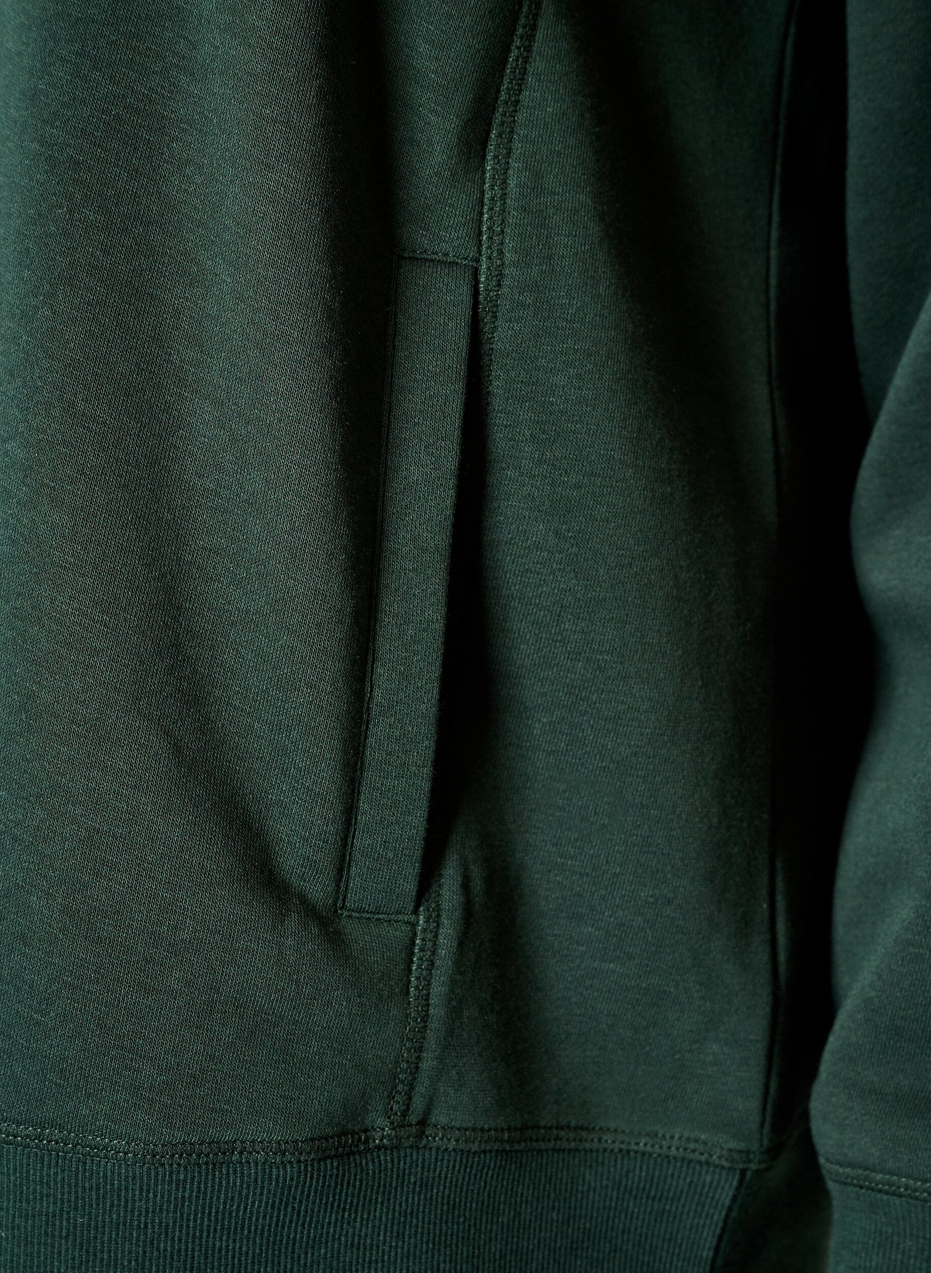 ZizziSweatshirt met hoge kraag en zakken, Groen, Packshot image number 3